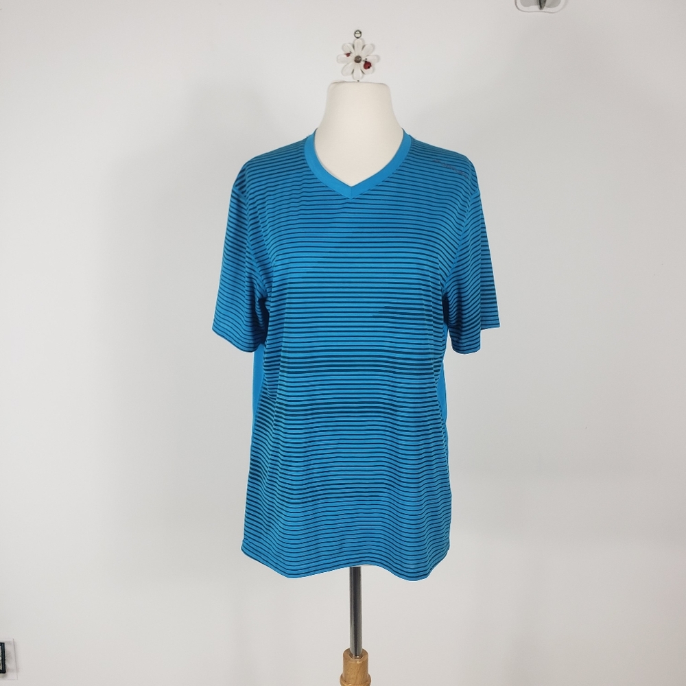5/$12 Brooks Striped Run Happy T-shirt